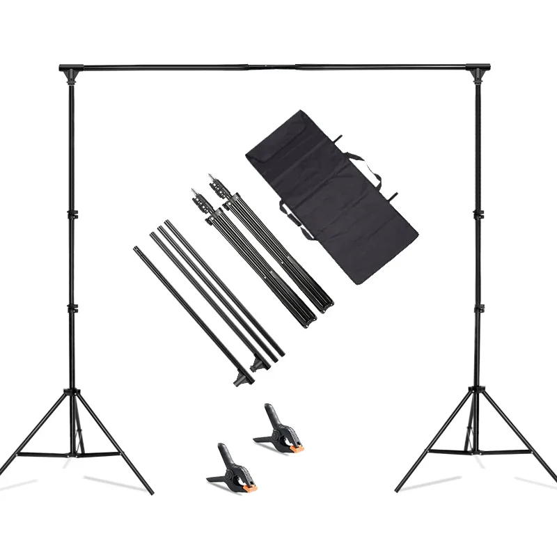 2mx 3m(6.5ft*9.8ft) Photo Background Support System Stands Adjustable Backdrop Photography Backdrops For Photo Studio