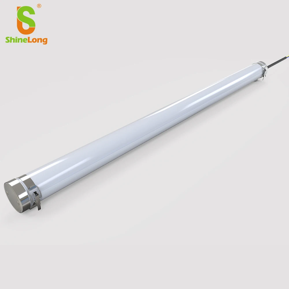 
Shinelong ENEC CE IP68 IP69K Plastic Waterproof Led Tri Proof Light NSF for Food Factory 120 Degree PC Housing 3000-6000 PF>0.95 