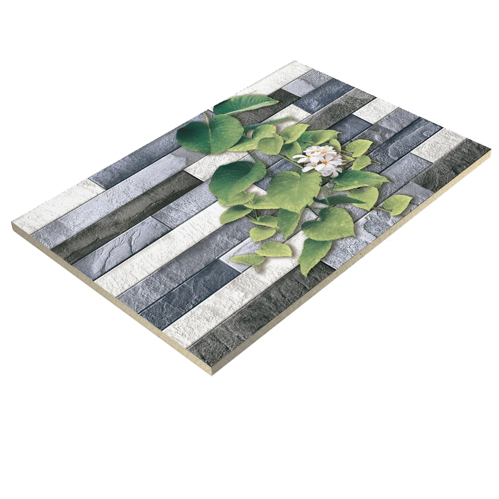 Ceramic Tiles 300x450  Outdoor Ceramic Tiles For Exterior Walls  Natural flower with brics