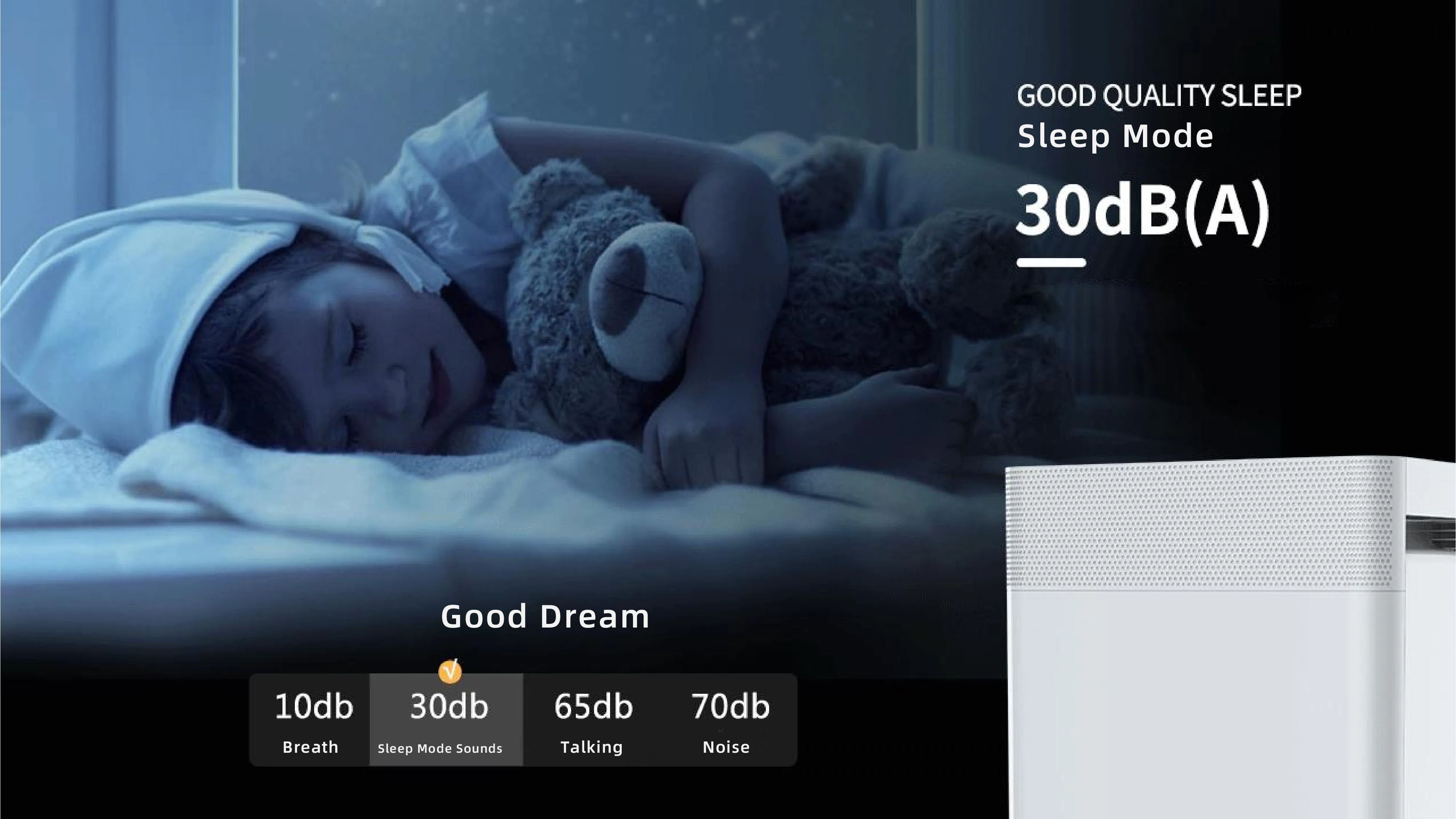 KJ203F-142 Household Low Noise ETL\CE Certified HEPA Filter Air Purifier