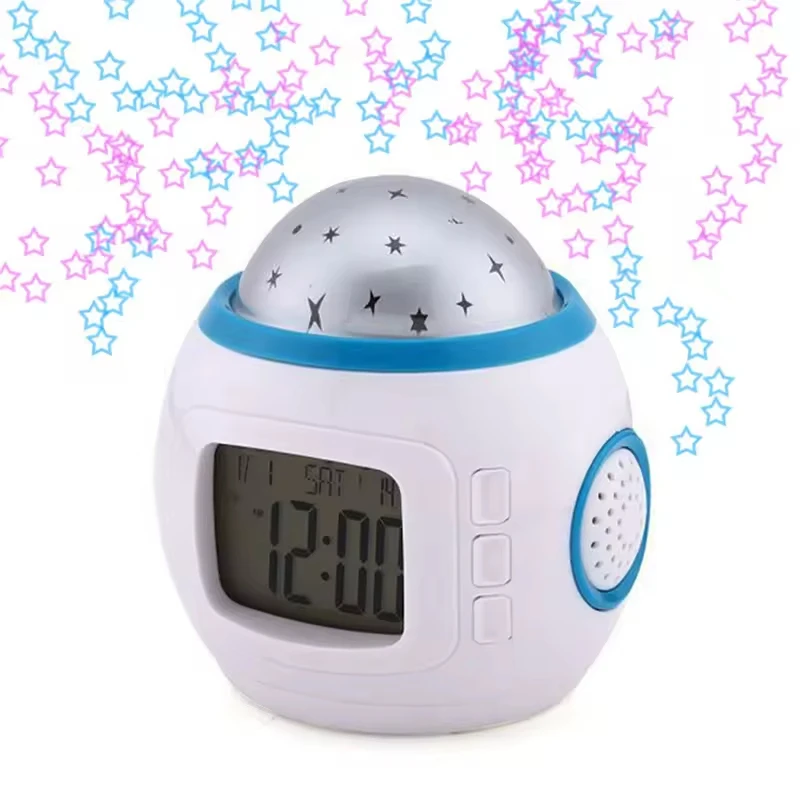 Electronic LCD Digital Projection Time Alarm Clock Projects Smart Table Temperature Display Camera Shaped Despertador for Room