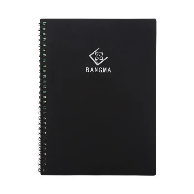 A5 square 30 High Quality Reusable Smart Notebook Plastic Bound spiral Erasable PP cover Rocketbook Notebook with Cam Scanner