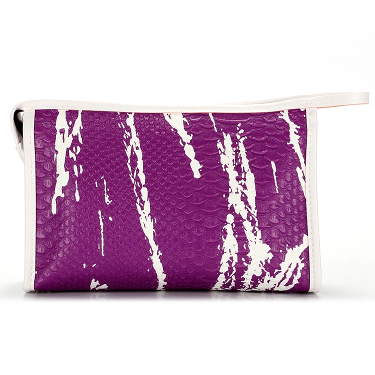 Crocodile Pattern PU Leather Women Handbag Purse Mini Cosmetic Makeup Pouch Alligator Bag