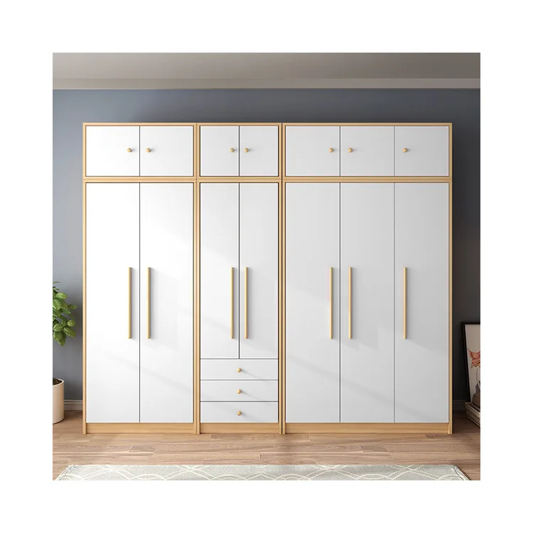 
China supplier wooden simple bedroom furniture wall closet sliding wardrobes 