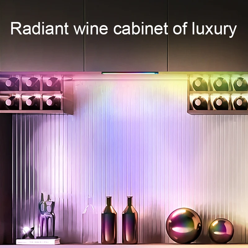 RGB Color  LED Under Cabinet Lamp With Remote Control DIY Color For Home Decoration Showcase Bar Kitchen Par