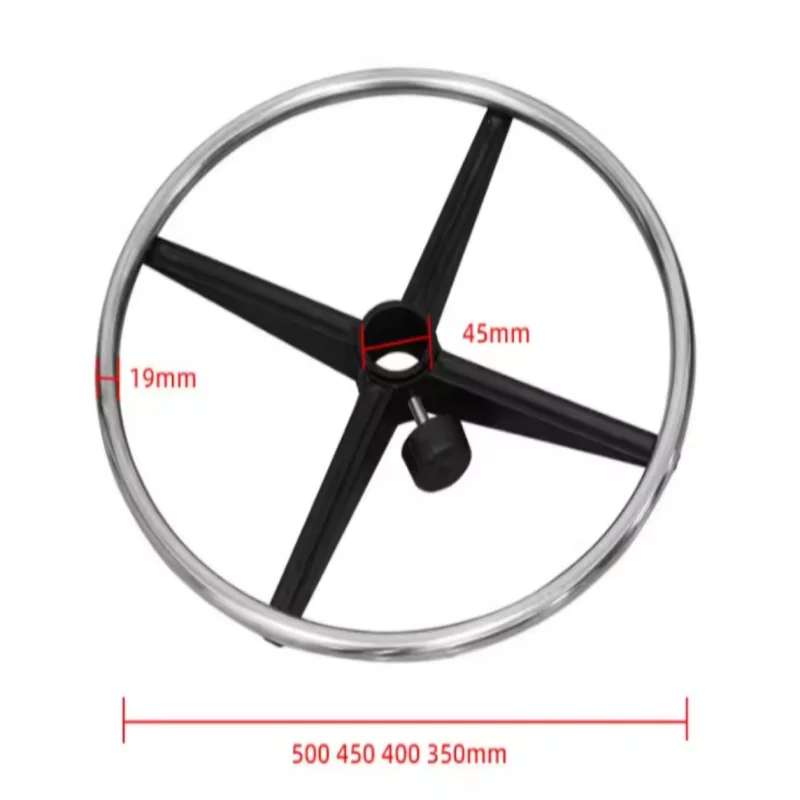 Hardware fitting chromed polishing star swivel chair base office/home furniture Bar Chair Foot Ring