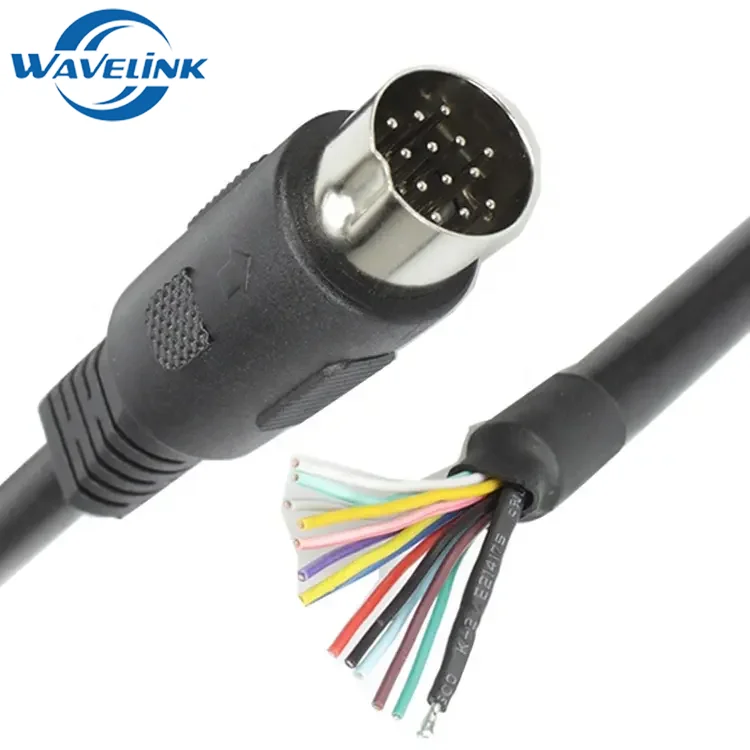 Mini Din Male  5Pin 6Pin 7 8 9Pin Plug Connector To Usb 6 Rca Midi Power Extension Mini Audio Cables For Computer