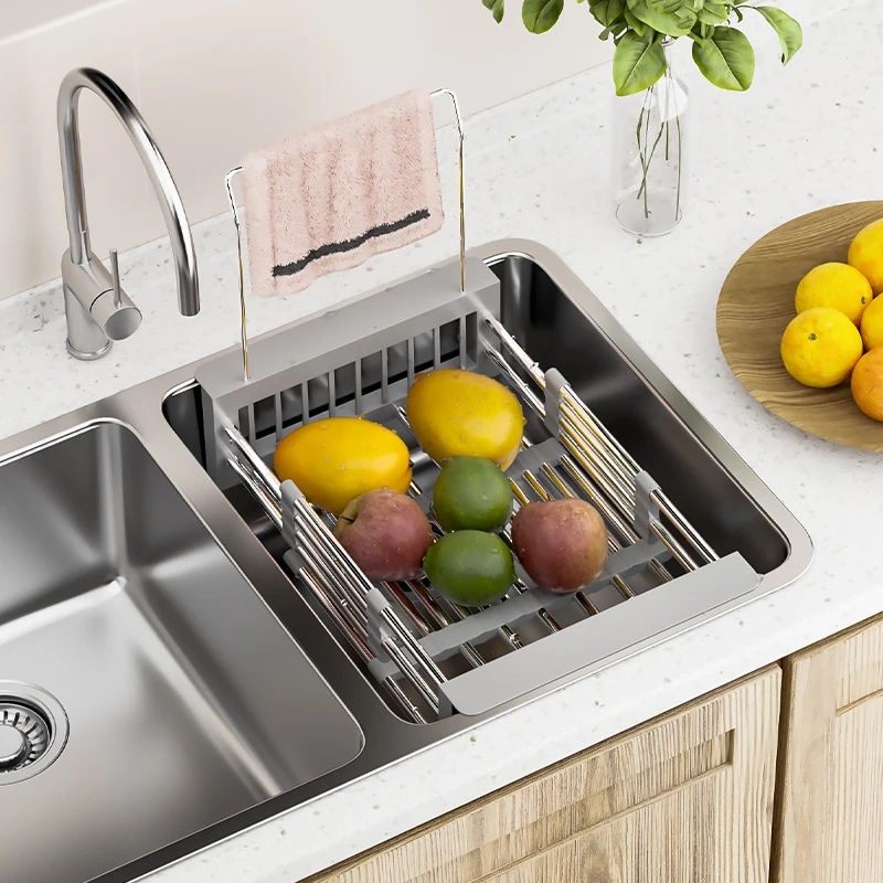 Drainer Shelf Drain Tray Folding Sink Organizer Storage Home Kitchen Accessories Bathroom Supplies Foldable Dish Drying Rack
