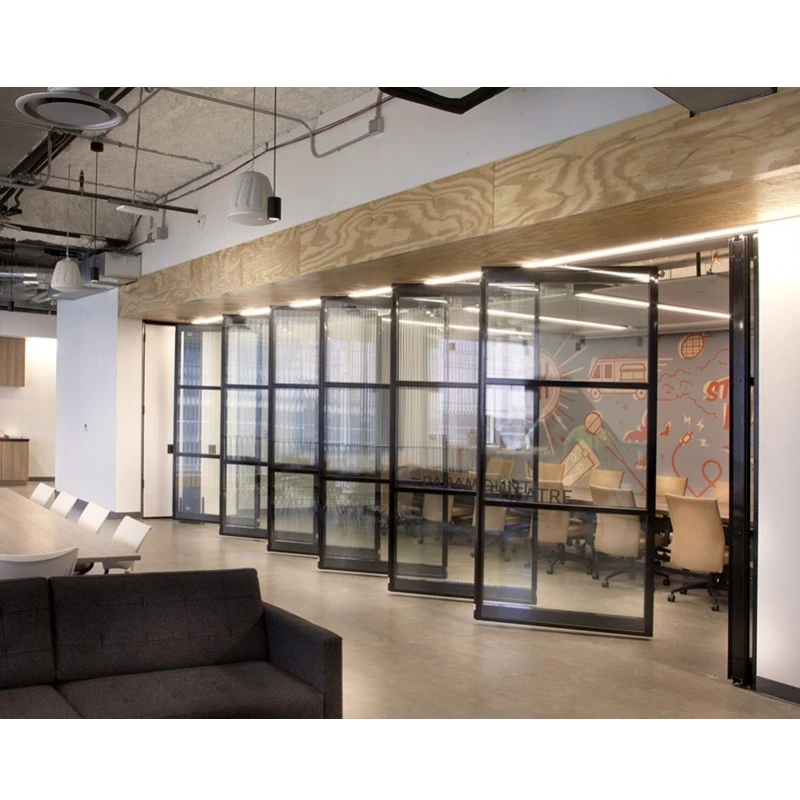 Modern Soundproofing Wall Partition Room Divider Sliding Movable Glass Partition Wall Folding Partition For Office Building
