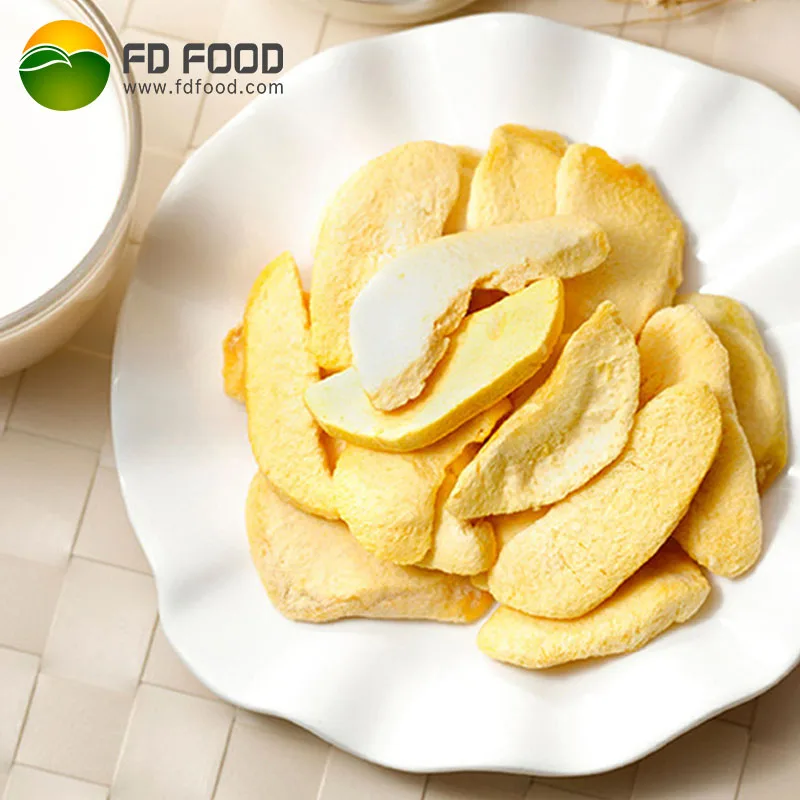 Замороженные фрукты, закуски, куски, без глютена, лиофилизирующий персик