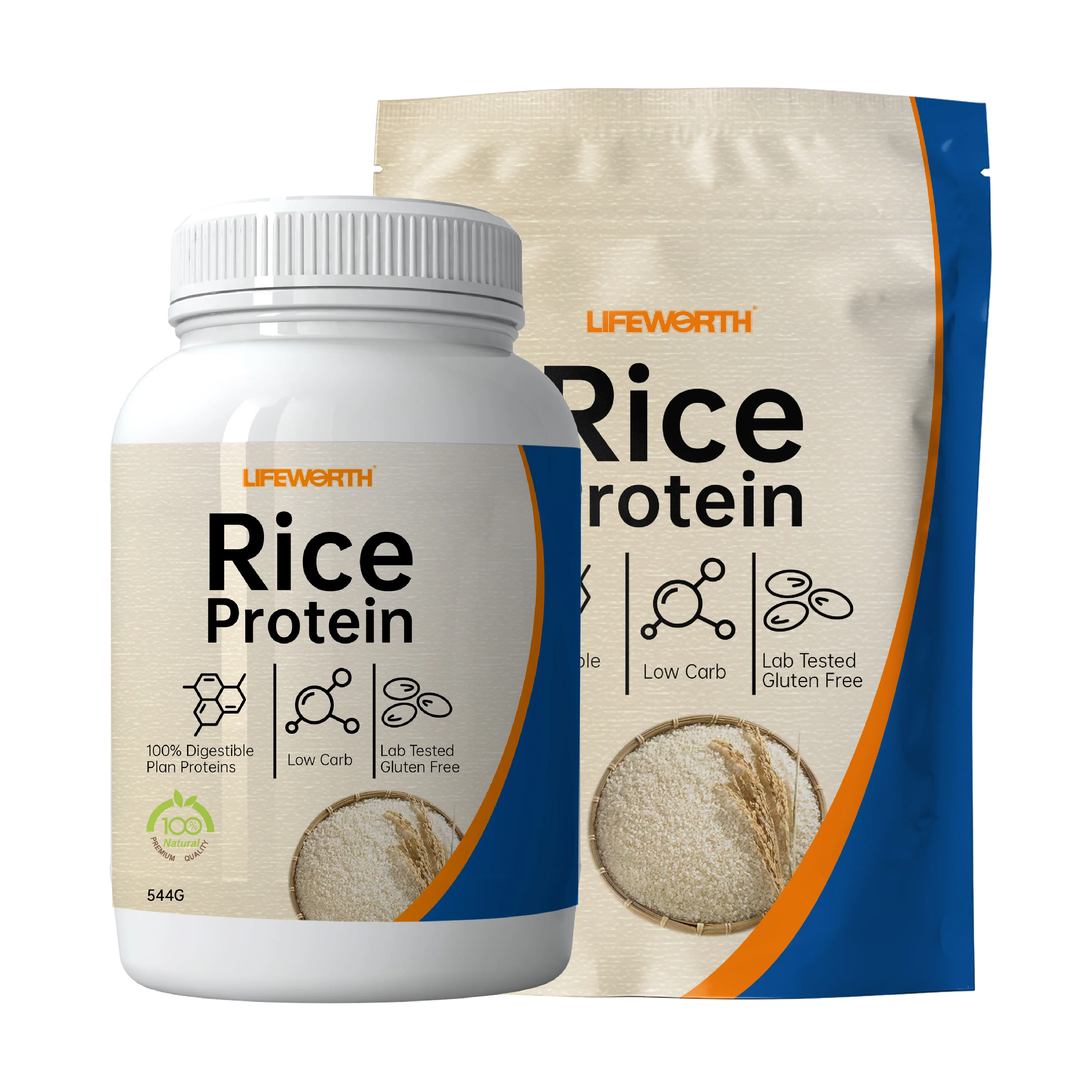 lifeworth healthcare conventional hydrolyzed rice protein powder pre workout sport nutrition