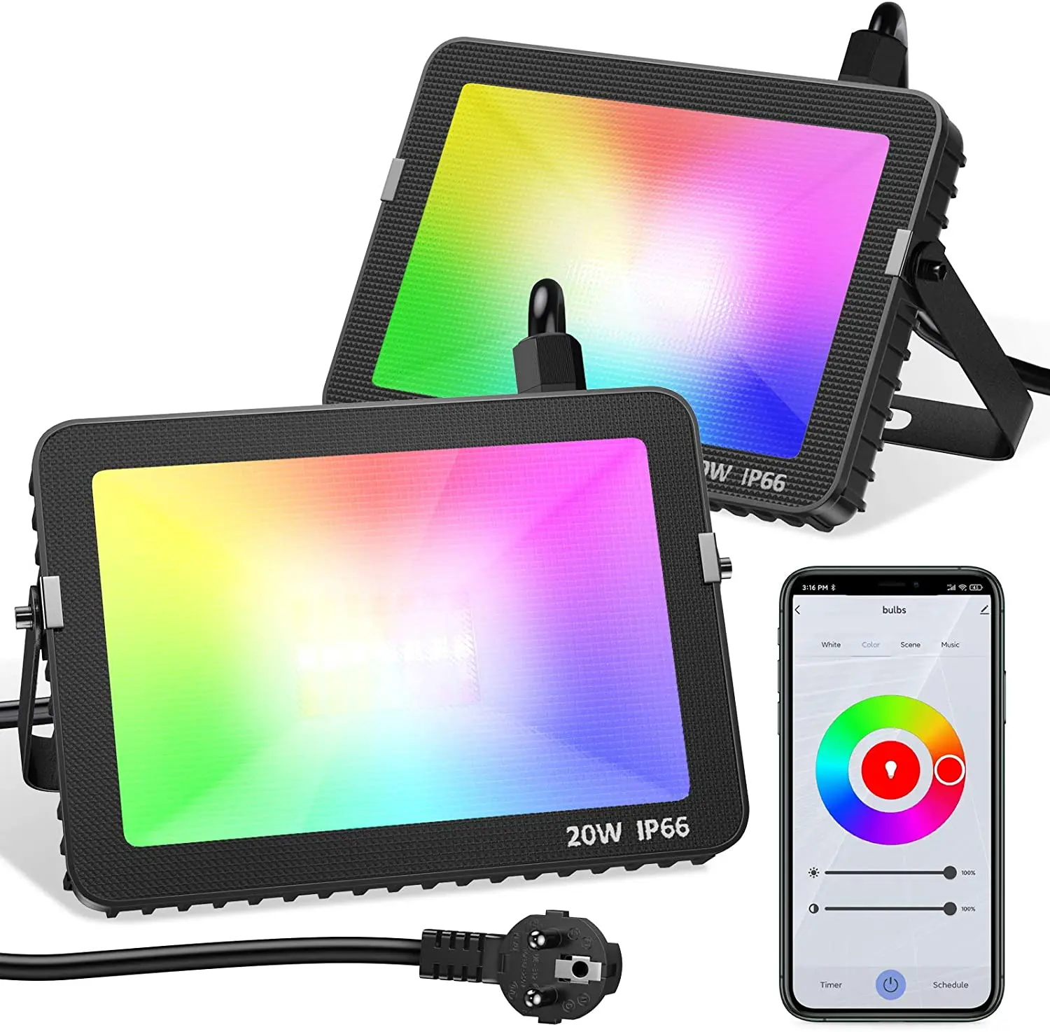 Электронный наружный 50 Вт регулируемое приложение управления RGB светодио дный