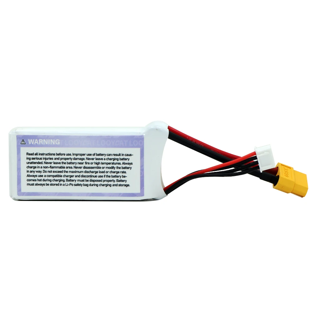 LOOYBAT 2S 7.4V 6S 22.2V 1300mAh 120C Max Discharge Graphene LCO Lithium Battery For RC FPV Racing Drone RC Lipo Battery Pack