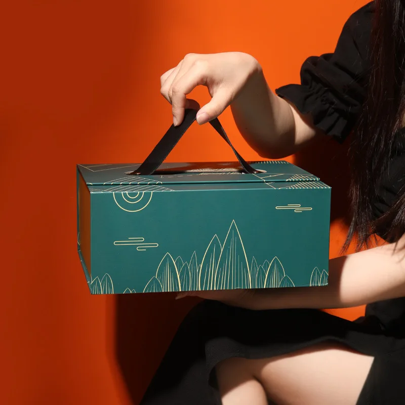 Dragon Boat Festival Zongzi packaging box gift box customized portable high-end gift box specialty Salted duck egg outer