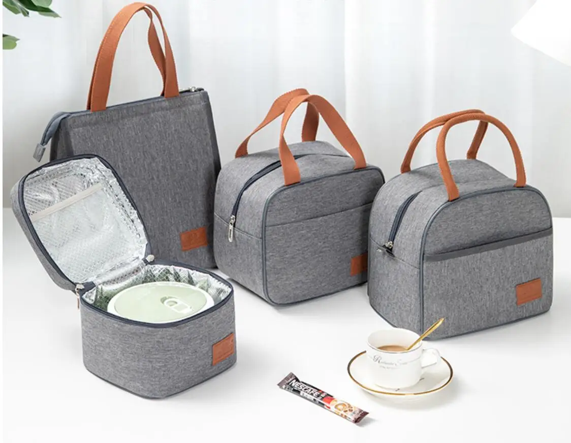 Коробка для ланча из алюминиевой фольги толстая офисная большая сумка с логотипом под заказ