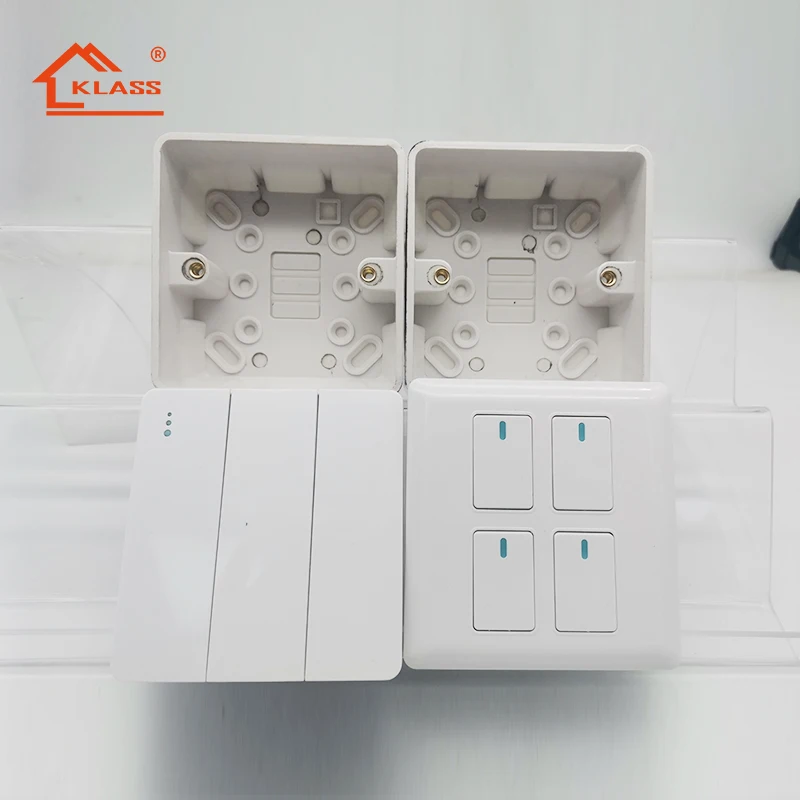 Factory price PVC surface white/black/ red color 86 type switch socket one gang bottom box junction box