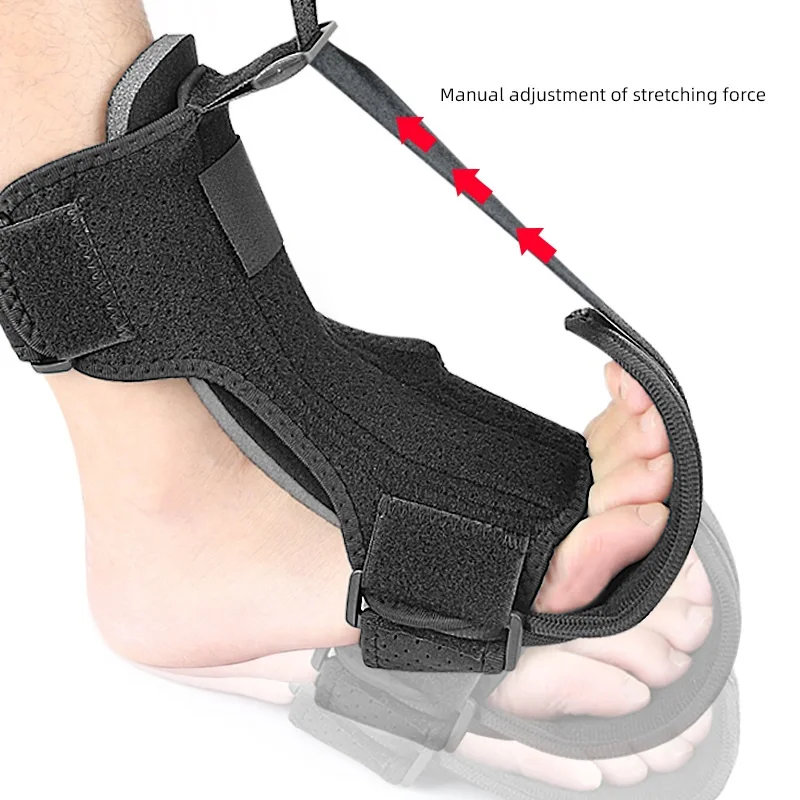 Adjustable Night Splint Drop Foot Orthotic Brace Ankle Support Breathable Aluminum Plate Support Foot Lift Stretch Strap