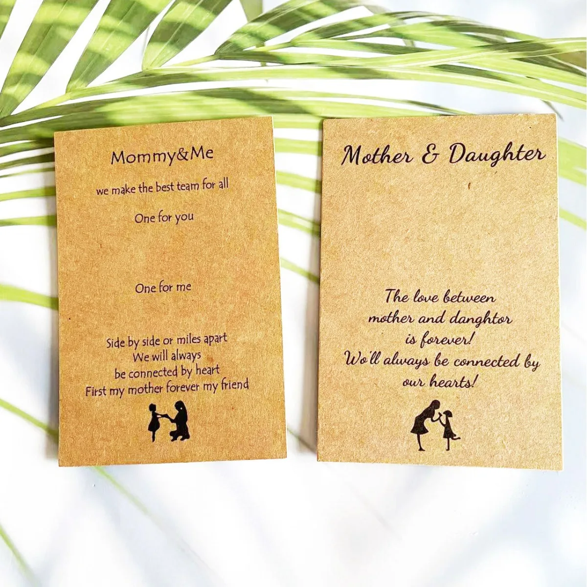  Custom Natural Color Kraft Cards Best Friends Sister Mommy Jewelry Cards Brown Paper Cards Gift Packing Accessories.jpg