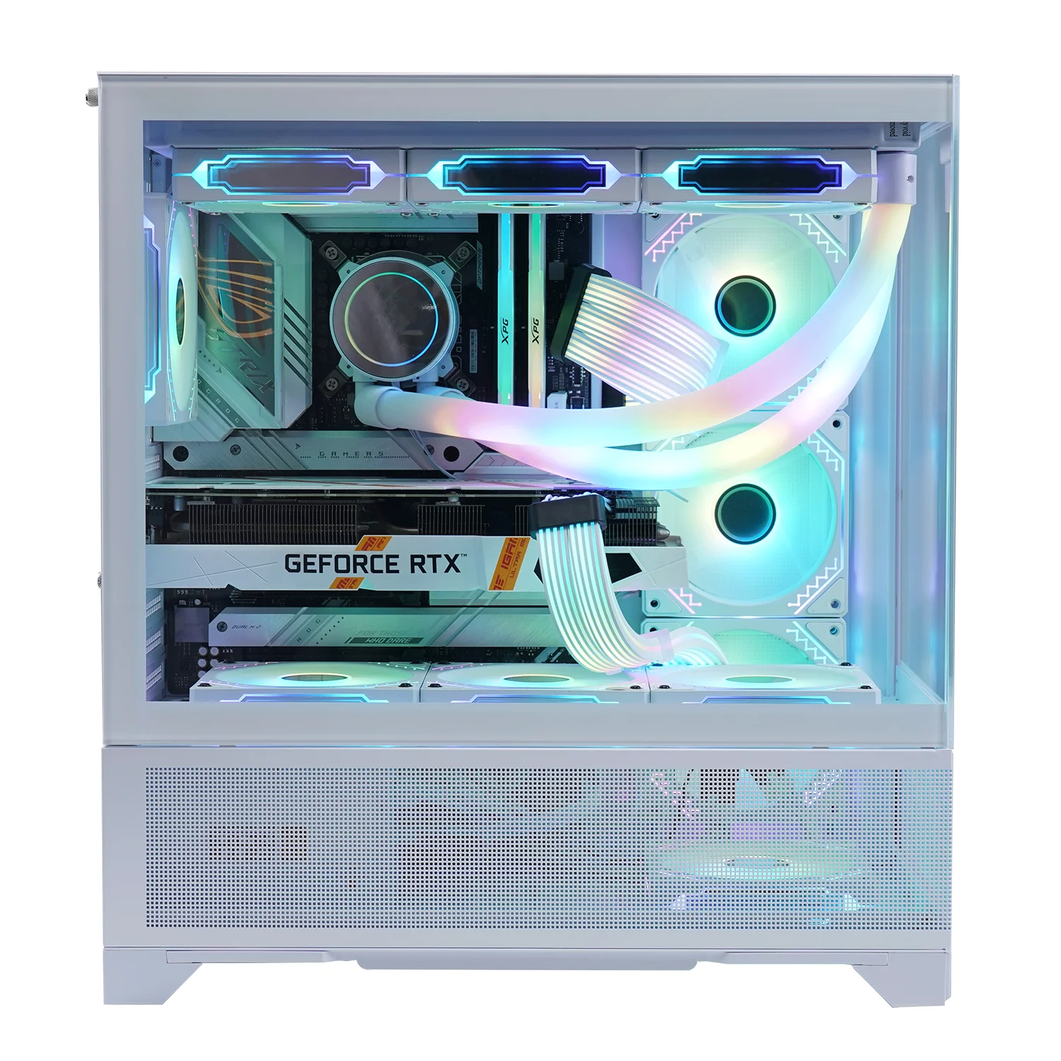 Factory Fashion Design Gaming Computer Cases 0.5mm SPCC Structure 245 Glass Version Pc Case MATX Gaming Case for PC with RGB Fan