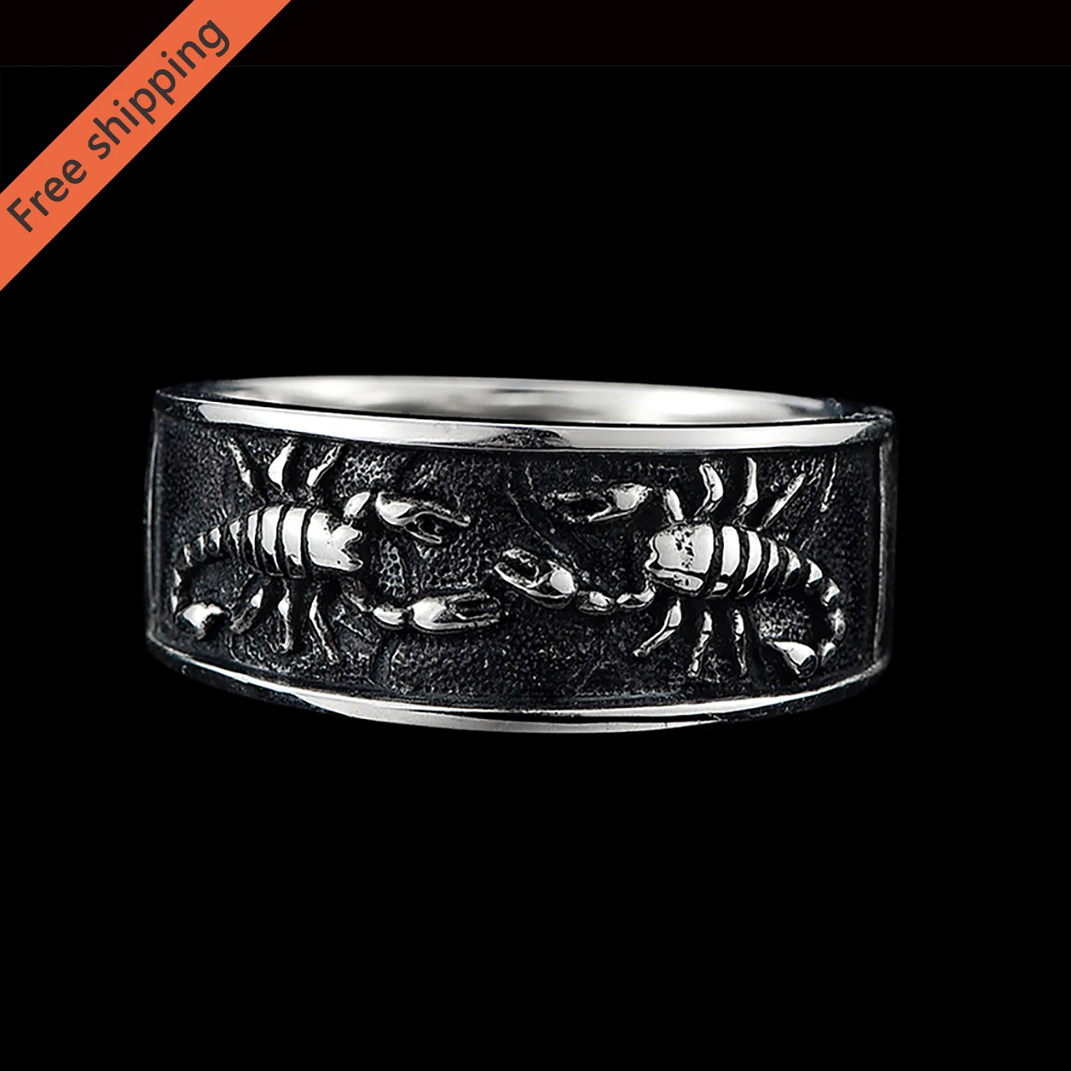 2022 оптовая продажа готическое кольцо скорпиона винтажные мужские кольца с гравировкой животных