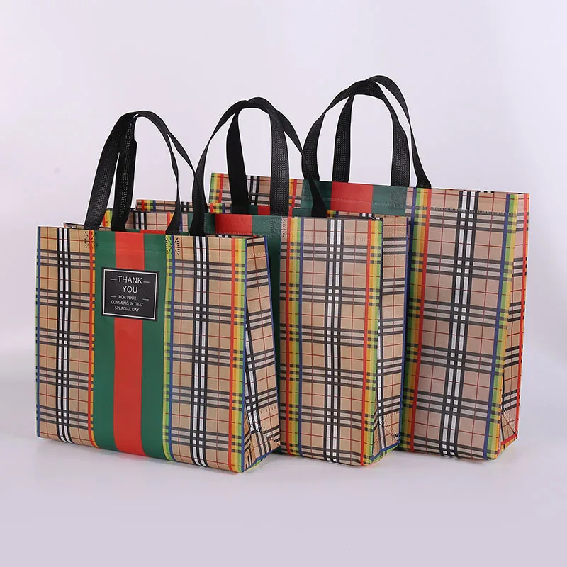 YC Promotional Reusable Custom Tote Polypropylene Shopping Packaging Laminated Non-woven Bags With Logo