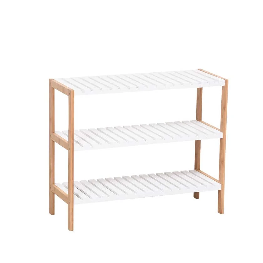 High Sale Three Tier Modern Wooden Bamboo Shoes Rack Stand For Home Slippers
