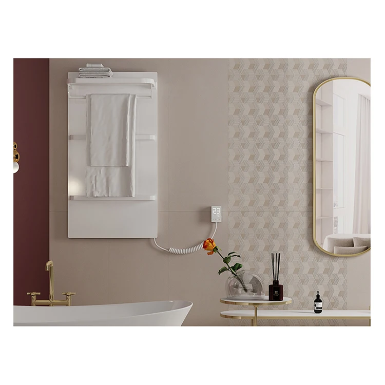 Simple wall mounted graphene electric towel rack special CE certificate for family hotel towel warmer drying rack