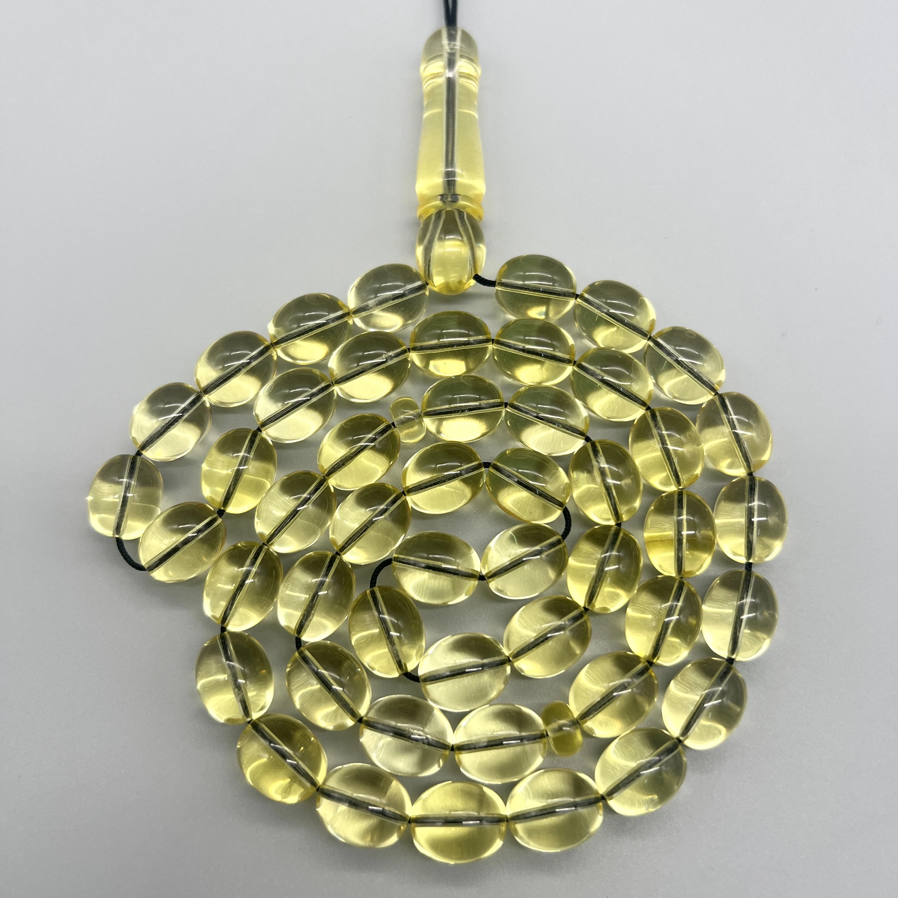 Baltic Natural clear gold amber rosary