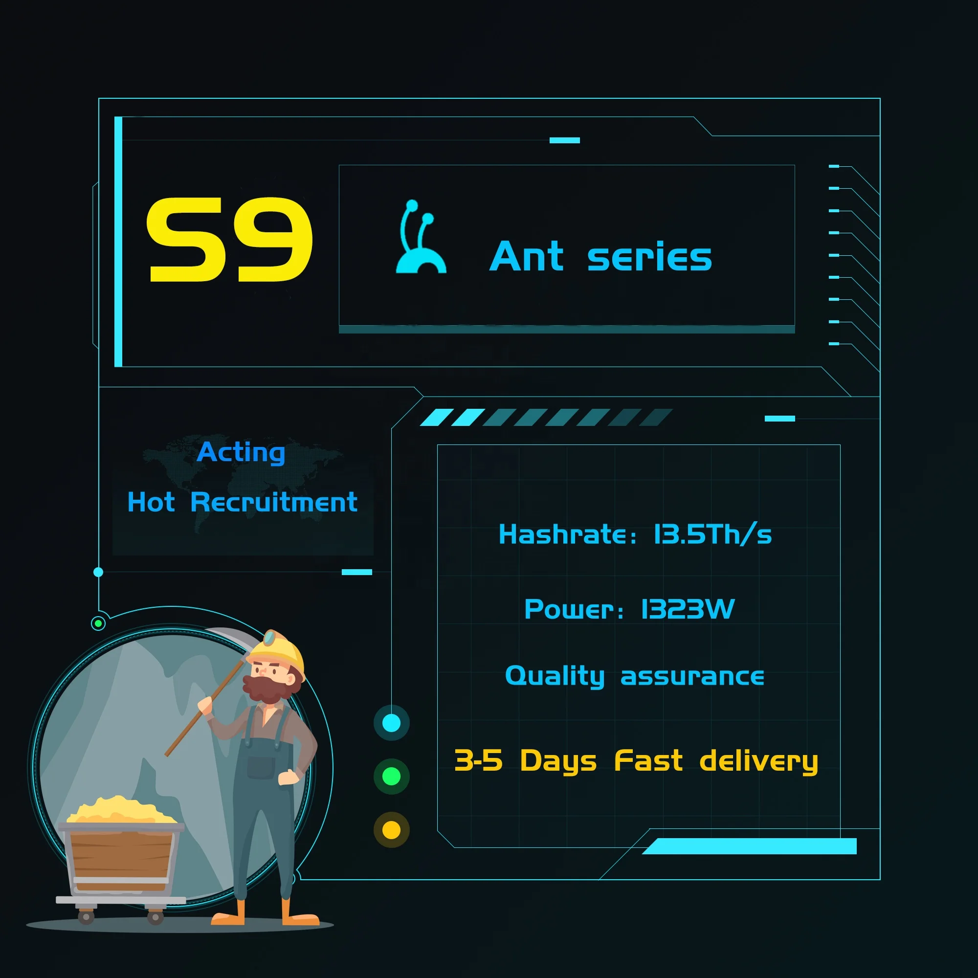 На складе б/у Ant S9 14Th/s 1323W ASIC Hashboard Ant ASIC S9 с блоком питания