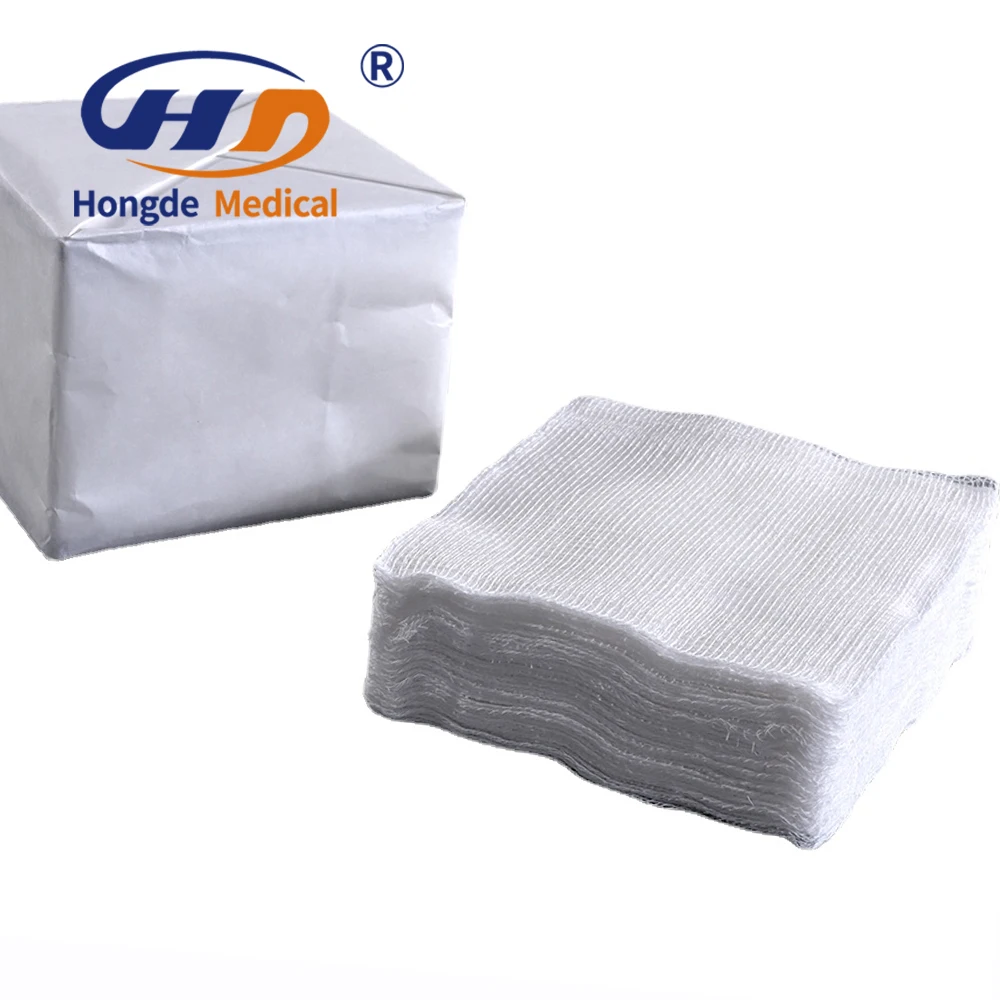 Medical Consumable Cotton Gauze Swab Disposable Non-sterile sterile Medical Gauze Pad for Surgery Hospital