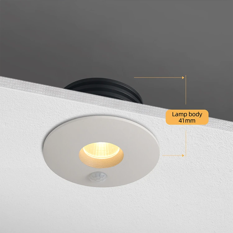 Aisilan Modern smart anti glare slim DALI triac dimmable  COB ceiling LED spot light with PIR motion sensor recessed downlight