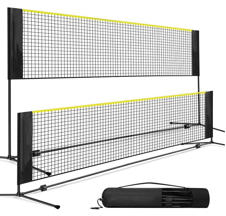 Badminton Net Foldable Nylon Net 10 ft/14ft Adjustable Stand and Portable Carry Bag