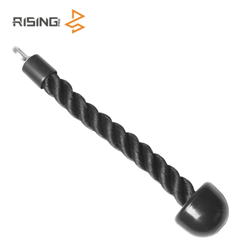 Rising  Pull Down Rope Single Grip Tricep Bicep Exercise Attachment for Cable Machines Gym Pulley Workout