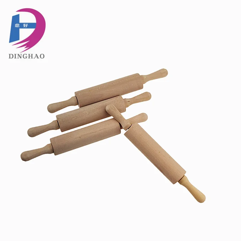 Original Wood Color Rod for Flour Food Making DIY Rolling Pin for Children