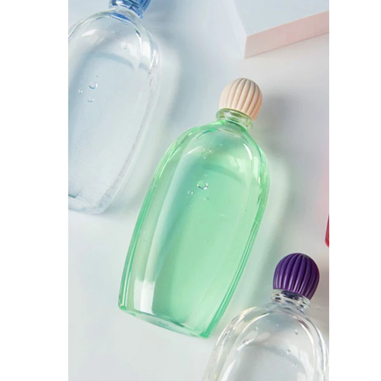 Flat Clear Underwear Detergent Bottle Packaging Empty 500ml Plastic Bottles For Liquid Soap