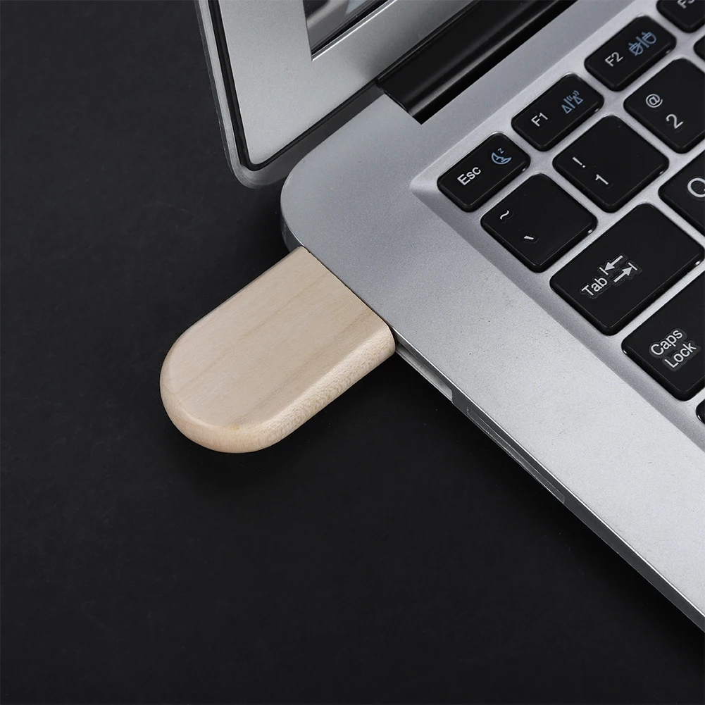 YONANSON USB Flash Drive Wooden Oval Pendrive Free Custom Logo Data Storage U Disk Memory Stick Gift Wholesale