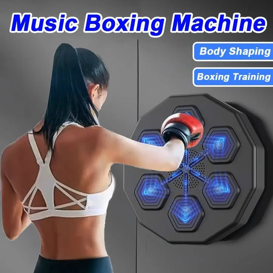 YUNPAO Music Boxing Machine Wall-Mounted Led Light Boxing Equipment With Bluetooth