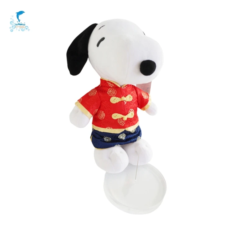 Customized Soft Red Cartoon Dog Toy with Man-Machine Chat Multifunctional Customization