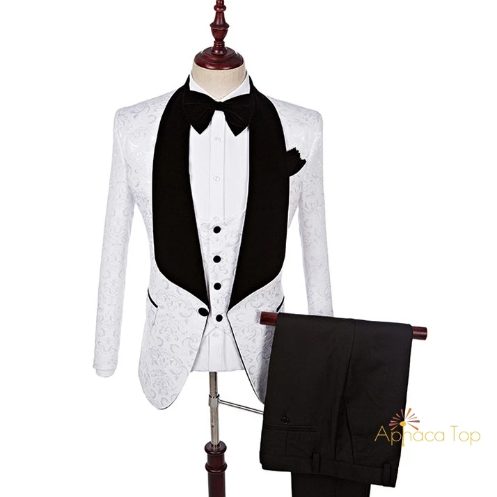 
APHACATOP 2020 Good Quality Slim Fit Groom Tuxedo Custom Men Wedding Suits 