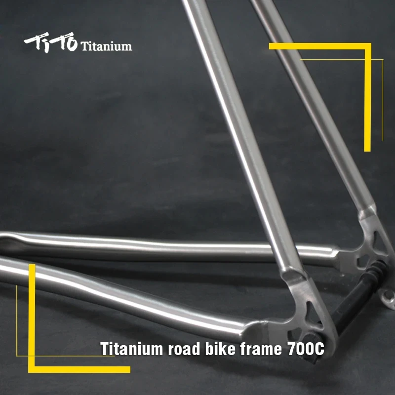 TITO manufacturer titanium alloy head tube 142-12 barrel shaft hidden disc brake mountain bike frame
