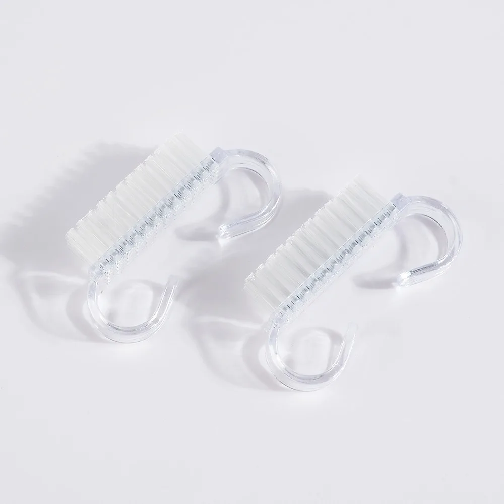 Nail Art Care Manicure Tools with Plastic Handle UV Gel compatible Nail Horn Dust Brush for Cleaning Crystal Nail Brush