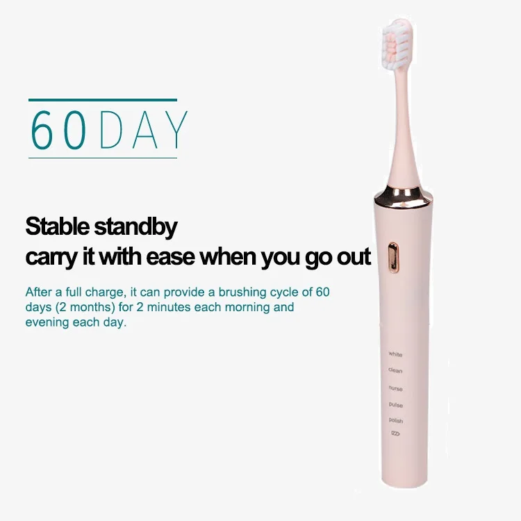 2022 New Arrivals Adult Electric Soft DuPont Nylon Bristle Sonic Toothbrush