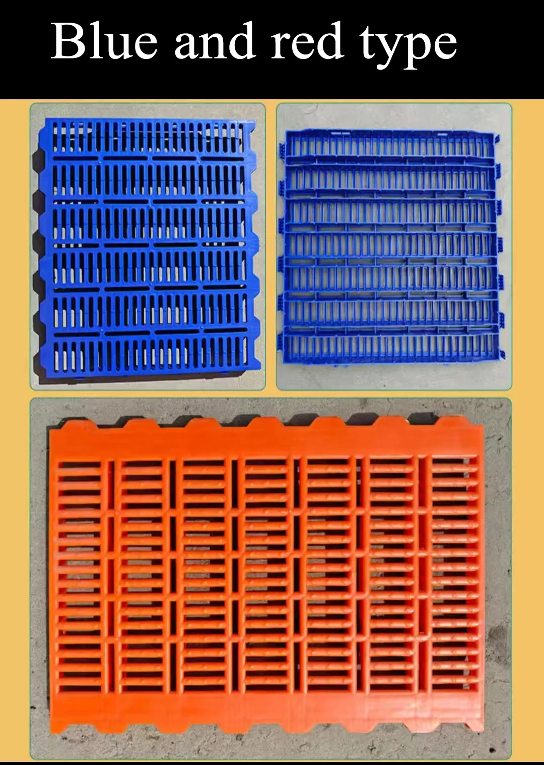 60*60 cm Pigs Slat Flooring Plastic Pig Slatted Floors for Farming Equipment