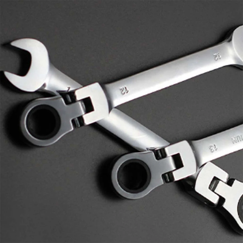 Wholesale 10Pcs Professional Ratchet Wrench Set 72 Teeth Sliver Carbon Steel Flex Head Ratchet Wrench for Car Bicycle Repairing