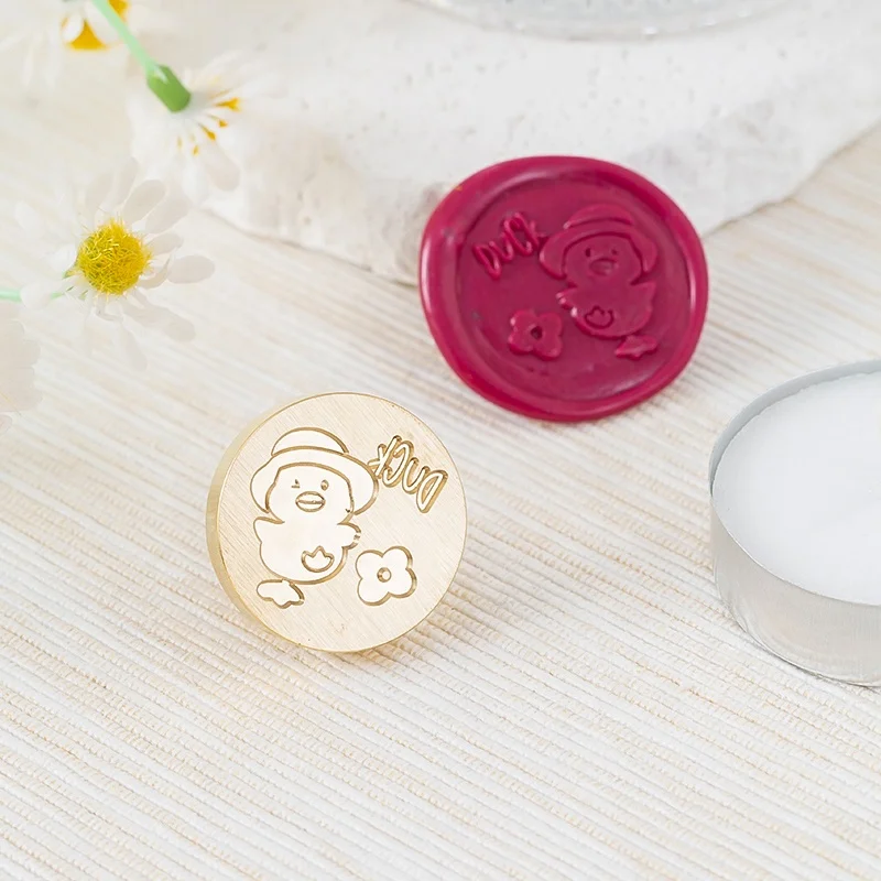 1pc 2.5cm Wax Stamp Handmade Paint Seal Stamp Metal Style for Scrapbook Party Invitations Envelopes Wine Packing Gift