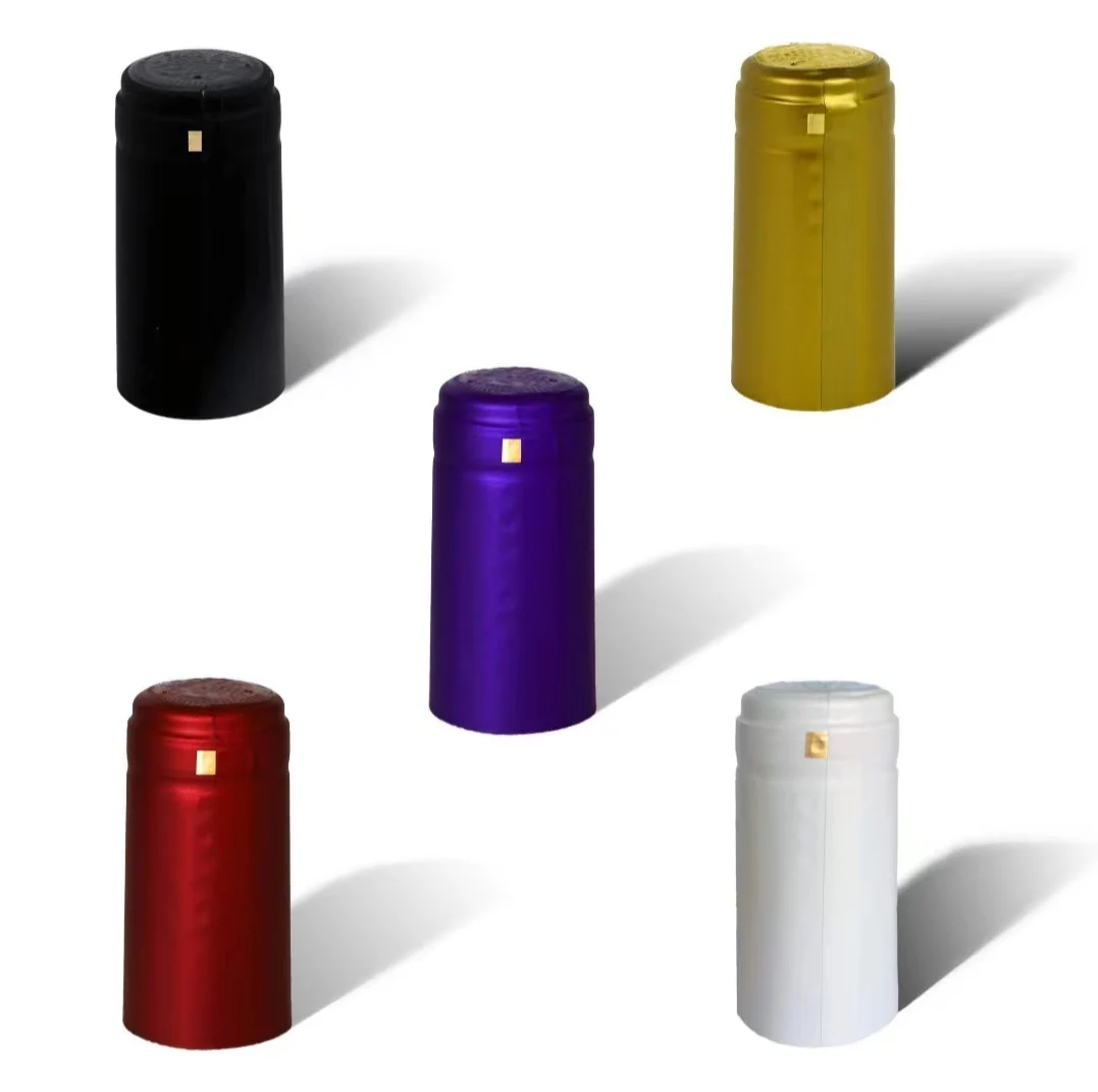 Wholesale custom aluminum capsule heat shrink wrap pvc for wine bottle cap seal with tear off