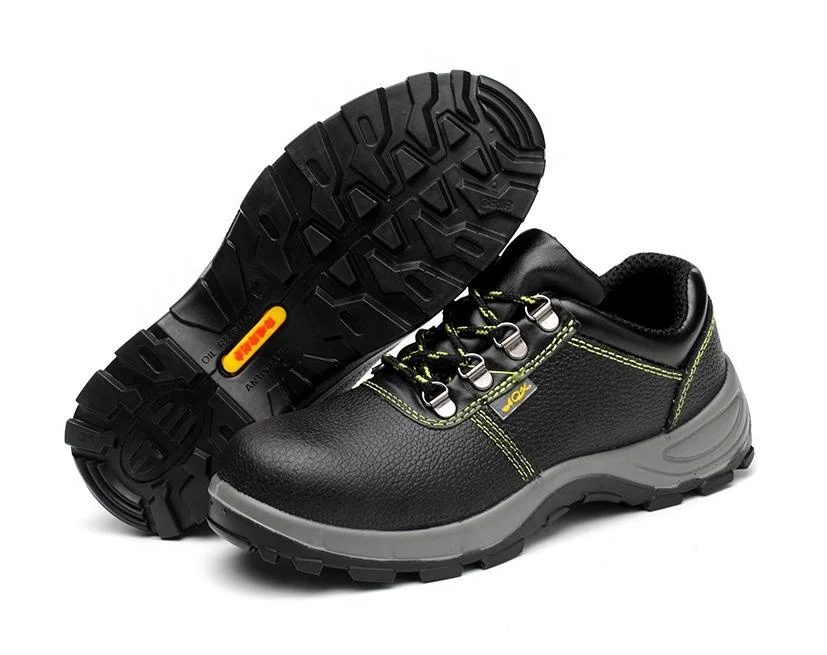 High-top two-layer leather injection labor insurance PU polyurethane solid sole work Anti-puncture and puncture safety shoes