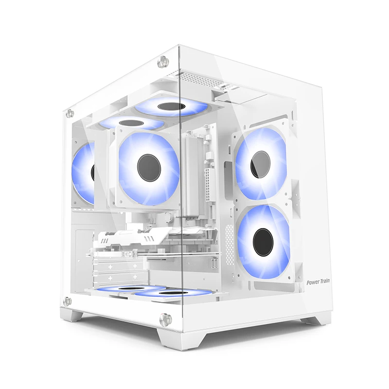 Стеклянная боковая панель Micro ATX Mini ITX Cube изготовленный на заказ MATX игровой компьютер чехол ПК поддерживает 240 водяное охлаждение рассеивания