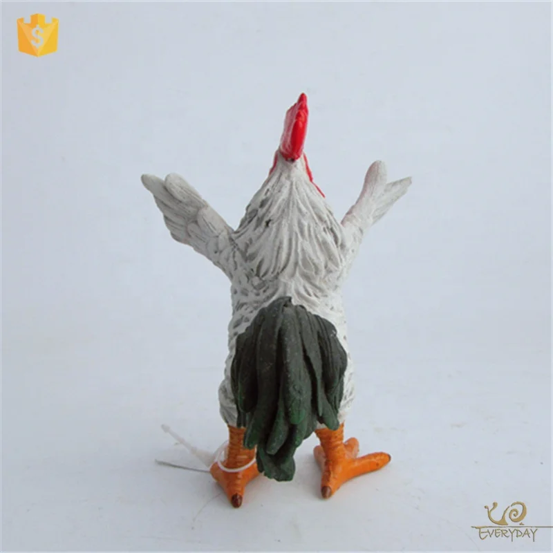 ED11382B Good Quality Wholesales Kawaii Handcraft Resin Animal Chicken resin Statues Garden Desktop Decoration Rooster Figurine
