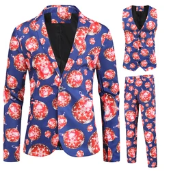 funny design new custom mens christmas modern suits for 3 piece slim fit